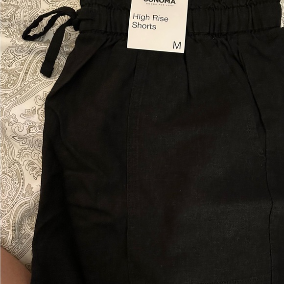 Sonoma Black High Waist Women's Shorts - Picture 2 of 5